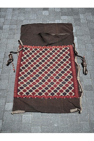 El Dokuma Yağcıbedir Antika Çuval Kök Boya Yün 75  x 120 CM