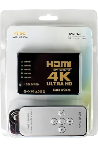 Speeduf 5 Port 3d 4k 2k Hdmı Switch Splitter Çoklayıcı Dağıtıcı