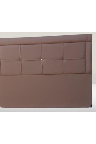 Başlık Dk Çift Kişilik 160'lık Kahverengi Hasır Görünümlü Suni Deri Kumaş El Yapım