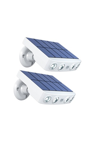 Yifomall Solar Enerjili Dış Mekan Duvar Lambası, 3 Aydınlatma Modu, 6m Sensör, Ip65 Su Geçirmez, 2 Adet, Beyaz Kasa, Sıcak Işık