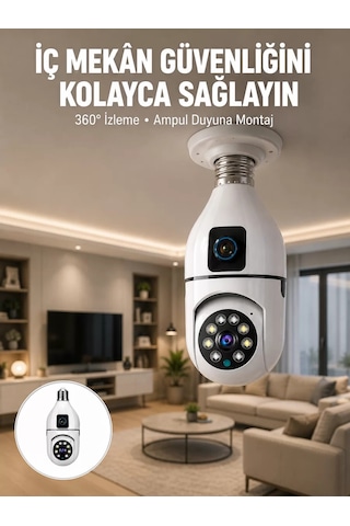 Northcity Yeni Nesil Tak Çalıştır Ampul Kamera Full Hd 1080p Kablosuz Güvenlik Çözümü
