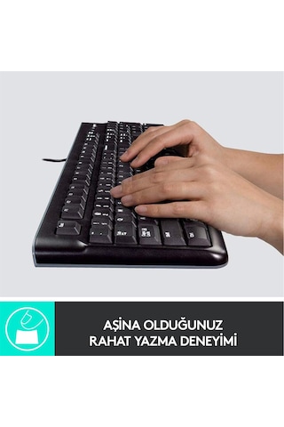 LOGITECH MK120 KABLOLU KLAVYE VE MOUSE SETİ SİYAH 920-002560