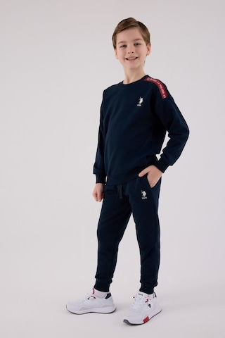 U.S. Polo Assn. Lisanslı Erkek Çocuk Alt Üst 2 Parça Eşofman Takımı Us2202 Lacivert