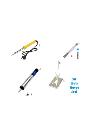 Hya Lehim Set 30 W - 6 Parça Lehim Seti