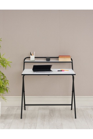 Tam Katlanır Çalışma Masası 85x55x73 Cm Beyaz