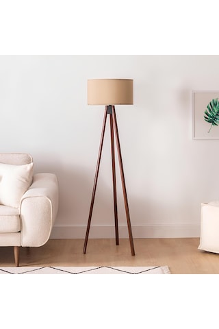 Homing Kumaş Silindir Üç Ayak Lambader Çöl Beji