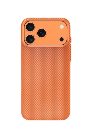 Piili Apple iPhone Uyumlu 17 Pro Max Kevlar Serisi Magsafe Kılıf Turuncu
