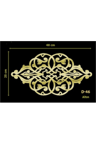 Eymenyapimarket Dekoratif Aynalı Pleksi Mobilya Dolap Süsü 48 X 25 Cm D-46 (177371574)