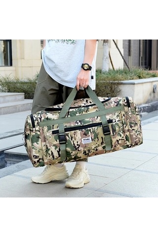 Sandwich Kahve Rengi Motion003 Katlanır Seyahat Çantası Sağlam Nylon Çok Amaçlı Dayanıklı Büyük Kahverengi