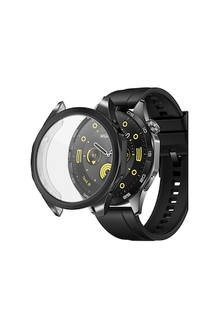 Huawei Watch Gt4 46mm Uyumlu Kasa Ekran Koruyucu 360 Tam Koruma Kılıf Kapak