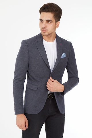 Sposo 5134 Dar Kalıp Örme Kumaş Lacivert Erkek Blazer Ceket Lacivert