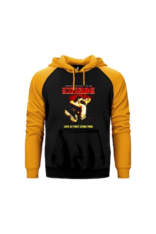 Scorpions Love At First Sting Gri Renk Reglan Kol Sweatshirt / Hoodie