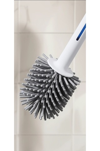 Silikon Deterjan Hazneli Esnek Tuvalet Fırçası - Banyo Temizliği İçin Çok Renkli