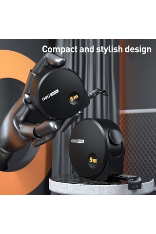 Deli Ht8519 5mx19mm Yüksek Hassasiyetli Ev Çelik Ölçü Kalınlaşmış Ölçüm Bandı 1 Adet