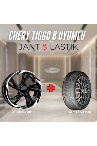 Chery Tiggo8 Uyumlu Momo235/55r18 Dört Mevsim Lastiği 4 Adet Yılı:2025 + Dy1208 Bd 18"jant 4 Adet