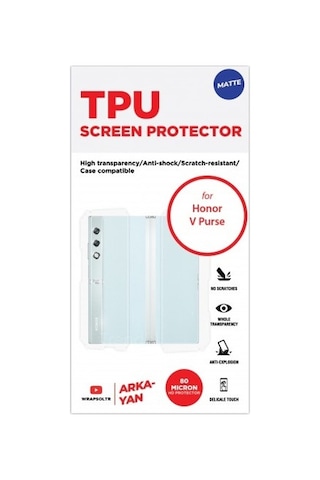 Honor V Purse Mat Arka Ve Yan Koruyucu Tpu Film