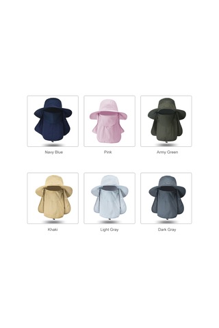 Springsun "yazlık Geniş Kenarlı Uv Koruma Şapkası - Çıkarılabilir Yüz Ve Boyun Flaplı, Outdoor Aktiviteler İçin" Yeşil