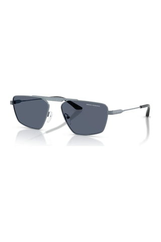 Armani Exchange Aex 2059s 613287 56 Unisex Geometrik Mavi Metal Güneş Gözlüğü Mavi