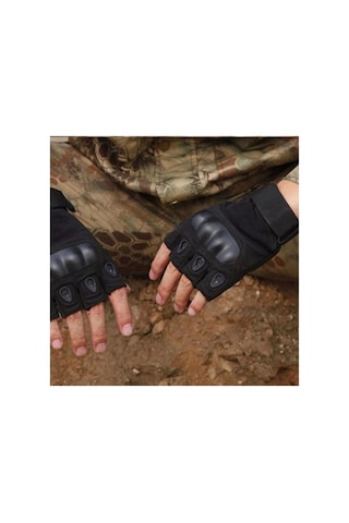 Genel Markalar Tactical Askeri Kesik Parmak Kemik Eldiven Operasyon Eldiveni Siyah - 34191450 Siyah