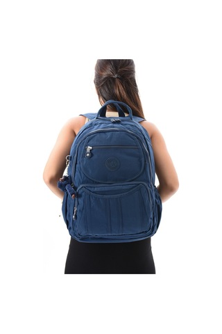 8860 Unisex Klınkır Maymunlu Günlük Ve Okul Sırt Çantası Mavi
