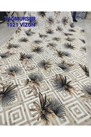 Yağmurser Halı Kelebek Desen Kaymaz Jel Taban Kesme Yolluk