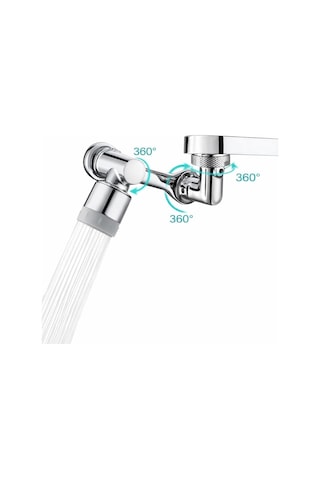 Kenly 1080 Derece Dönebilen Evrensel 2 Modlu Robotik Kol Mutfak Banyo Musluk Başlığı Genel
