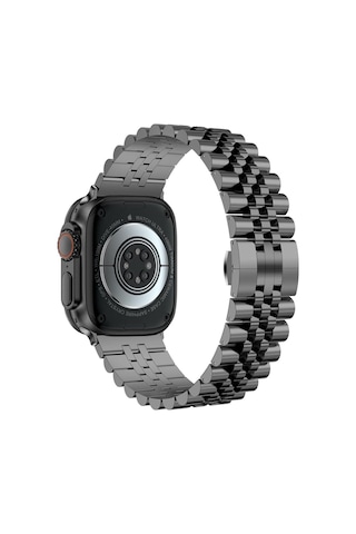 Apple Watch Seri 2 3 4 5 6 7 8 10 Se Ultra Uyumlu 42 44 45 46 49mm Uyumlu Paslanmaz Çelik Rolex Kordon