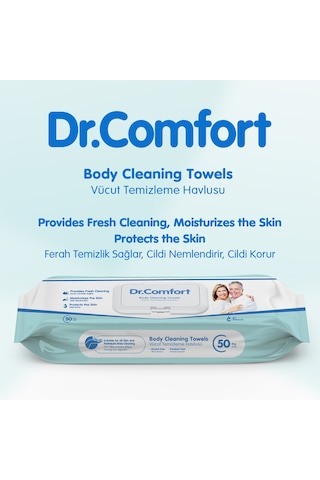 Dr. Comfort Vücut Temizleme Havlusu 12 x 50'li