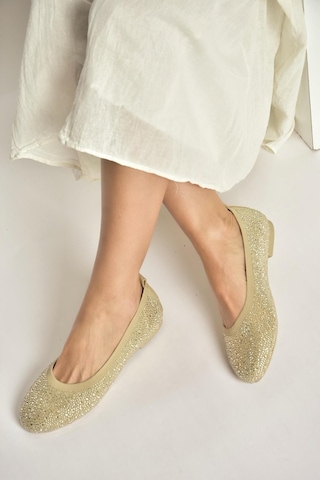 Fox Shoes Y820411004 Ten Triko Kumaş Kadın Babet Ten