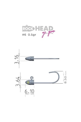Rock-head 6no Aji Game Jighead 1 Gr 1 Gr