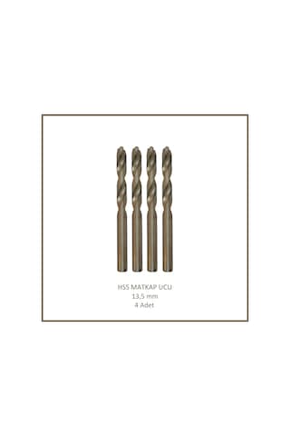 Hss Matkap Ucu 13,5 Mm, Metal, Ahşap, Plastik İçin 4 Adet