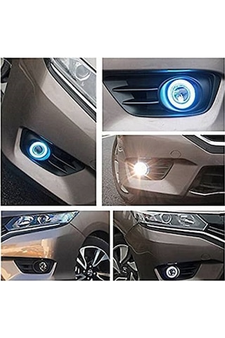 Universal Mercekli Angel Sis Farı Su Geçirmez 76 Mm Buz Mavi