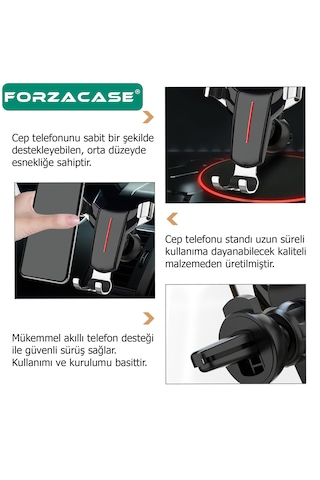 360 Derece Döner Havalandırma Araç İçi Telefon Tutucu - Fc806