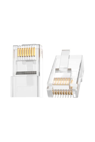 Veggieg Cat5e Rj45 Jack Ethernet Konnektörü Altın Kaplama 100 Adet