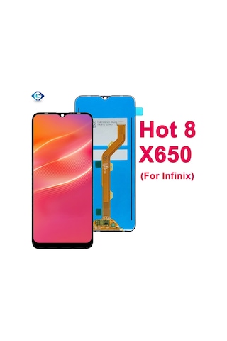 Infinix Hot 8 Lcd Ekran Dokunmatik Siyah