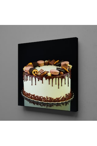 Yaş Pasta Kare Kanvas Tablo 100x100cm