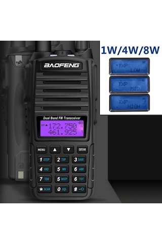 Baofeng Uv-82 El Telsizi 8w 2800mah Type-c Batarya Kulaklık