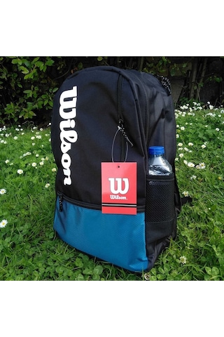 Shopiolog Wilson Petrol Mavi Sırt Çantası Unisex Çift Gözlü Çanta Mavi