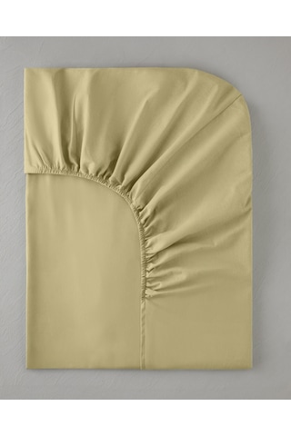 English Home Novella Premium Pamuklu King Size Lastikli Çarşaf 180x200 Cm Açık Sarı