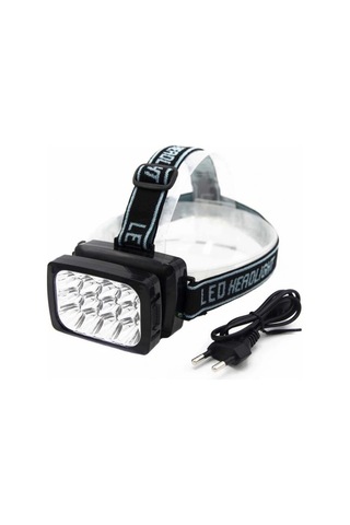 Hubrendy Kargo 12 Ledli Güçlü Şarjlı Kafa Lambası -064