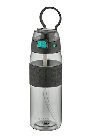 Shotay Şeffaf Kapaklı Şeritli Trıtan Matara Siyah 800 Ml. Shotay Şeffaf Kapaklı Şeritli Trıtan Matara Siyah 800 Ml.