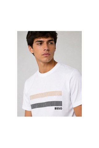 Hzr Wear Erkek Nakış Baskı Detaylı Sıfır Yaka Regular Fit %100 Pamuk Tişört Beyaz