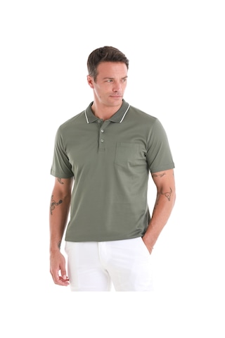 Hatemoğlu Haki Regular Fit Düz Merserize Polo Yaka 100% Pamuk Tişört 35361023c002 022 Haki