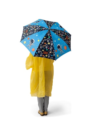 Coral High Kids Lacivert Mavi Astronot Desenli Çocuk Şemsiyesi 12673