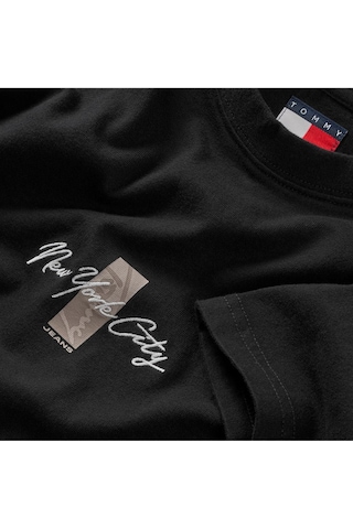 Tommy Hilfiger Tjm Erkek Regular Sign Block Ss Siyah T-shirt-13191 Siyah