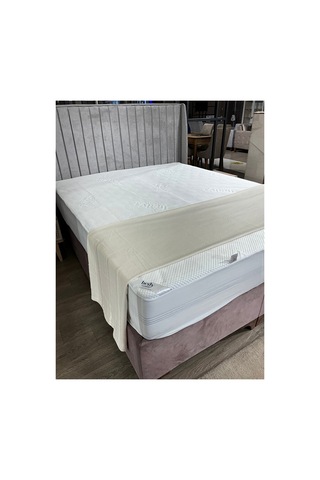 Naturel Soft Modal Pike Yatak Örtüsü Bebek Boy 110 120cm Beyaz Beyaz