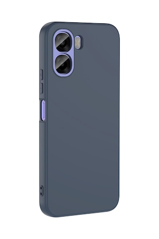 Oppo A6x İle Uyumlu Kılıf Içi Kadife Lansman Tasarım Telefon Kılıfı Kapak Lacivert