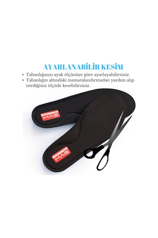 Mag Shoes Ortopedik Yumuşak Tabanlık Rahat Konforlu Ayakkabı Tabanlığı Memory Foam Hafızalı Tabanlık