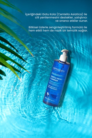 Optiderm Yüz Ve Cilt Temizleme Jeli Yağlı Ve Karma Ciltler 400 Ml