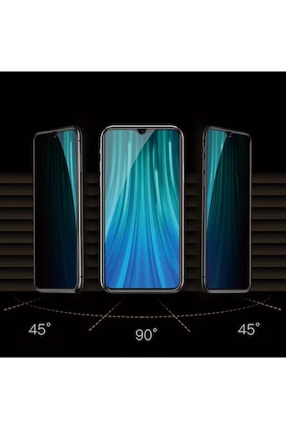 Zore Oppo Ax7 Uyumlu New 5d Privacy Temperli Ekran Koruyucu